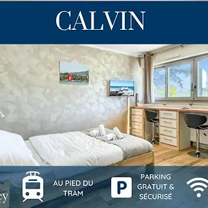 Homey Calvin - New / Free Parking / Proche Tram Appartement